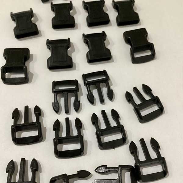 10mm Black Delrin Plastic Side Squeeze Release Buckle