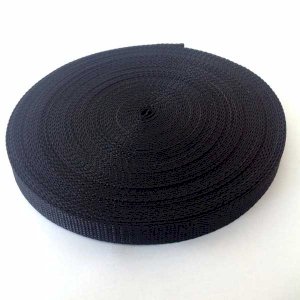 15mm Black Polypropylene Webbing Tape Roll