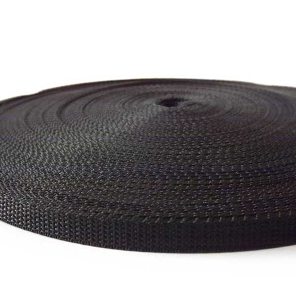 15mm Black Webbing Strap Tape 