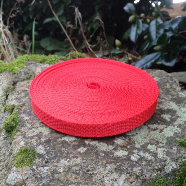 15mm Red Polypropylene Webbing Tape Roll