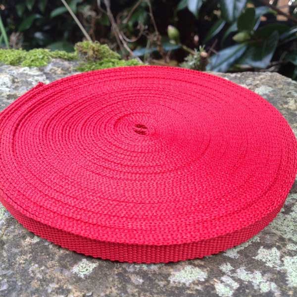 15mm Red Polypropylene Webbing Tape Roll