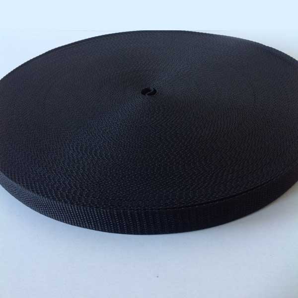 20mm Black Polypropylene Webbing Tape