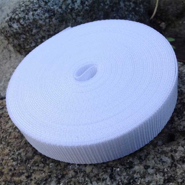 20mm White Polypropylene Webbing Tape Roll