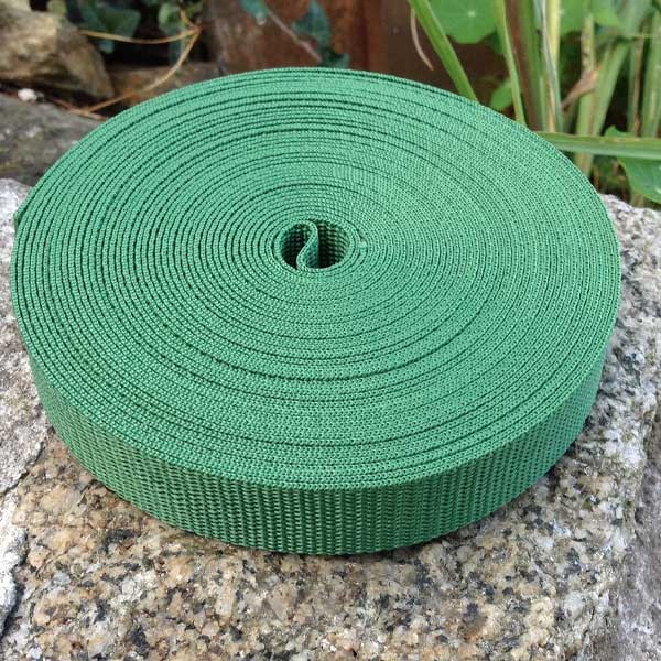 25mm Polypropylene Webbing Strapping Forrest Green