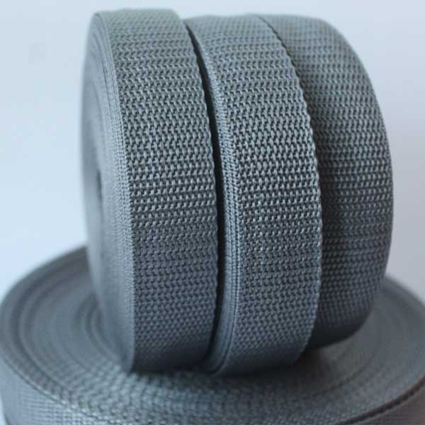 25mm Webbing Grey Textured Weave