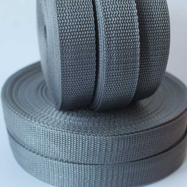 25mm Webbing Grey Textured Weave