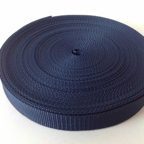 25mm Webbing Navy Blue Textured Weave