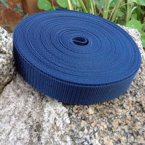 25mm Webbing Navy Blue Textured Weave