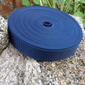 25mm Webbing Navy Blue Textured Weave