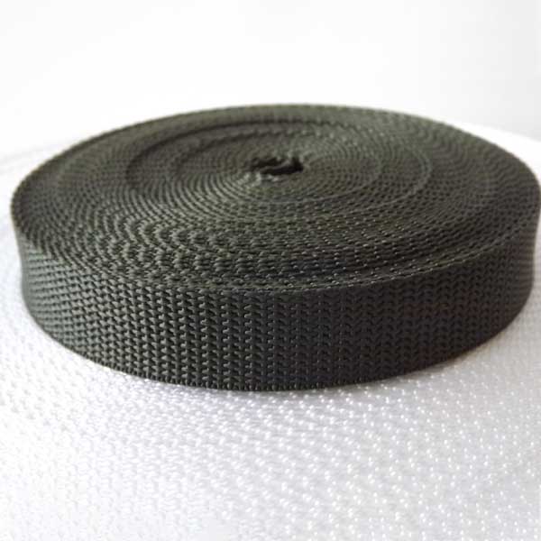 25mm Webbing Olive Green Textured Weave