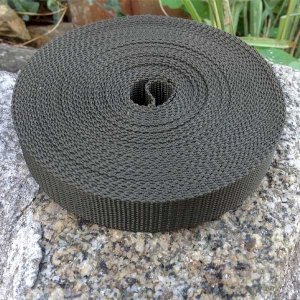 25mm Webbing Olive Green Textured Weave