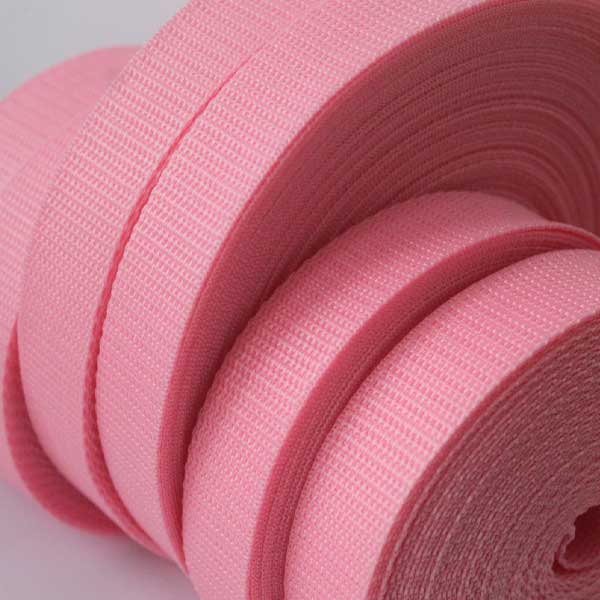 25mm Webbing Pink Textured Weave