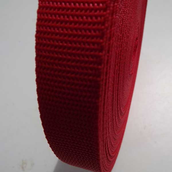 25mm Webbing Red Textured Weave