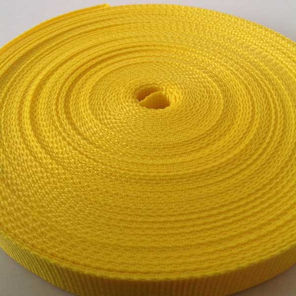 25mm Webbing Yellow Textured Weave