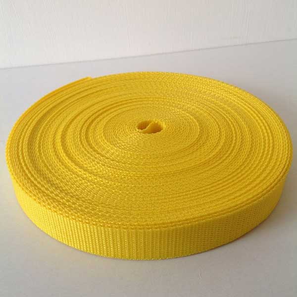 25mm Webbing Yellow Textured Weave