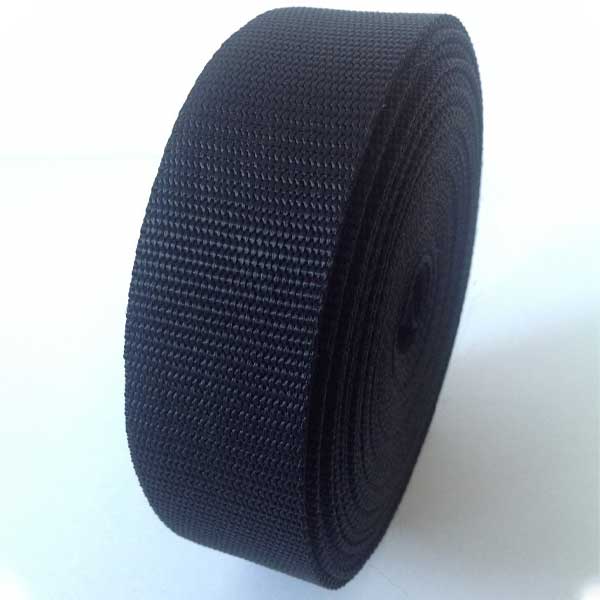 38mm Webbing Black Textured Strap