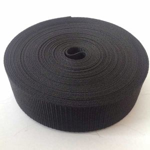 38mm Webbing Black Textured Strap