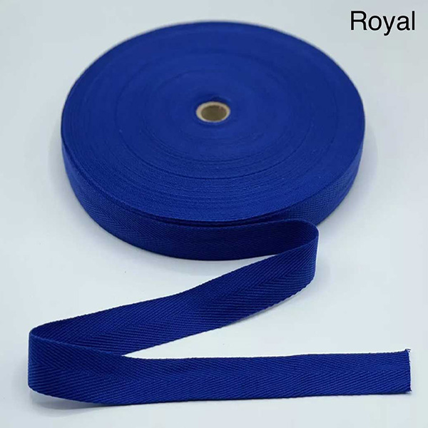 Herringbone Acrylic Twill Cotton Blend Webbing Tape Sew Strap - 5m Long