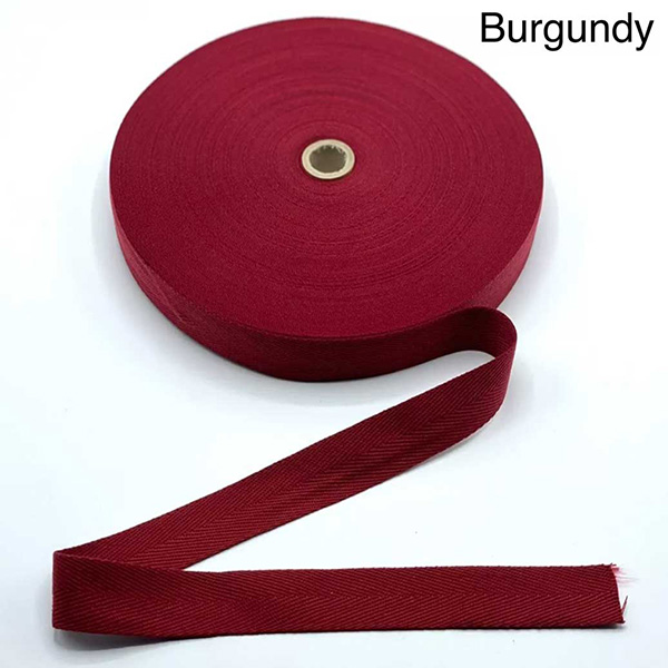 Herringbone Acrylic Twill Cotton Blend Webbing Tape Sew Strap - 5m Long