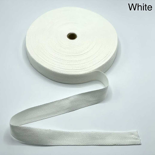 Herringbone Acrylic Twill Cotton Blend Webbing Tape Sew Strap - 5m Long