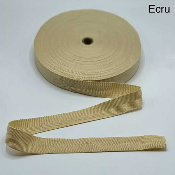 Herringbone Acrylic Twill Cotton Blend Webbing Tape Sew Strap - 5m Long