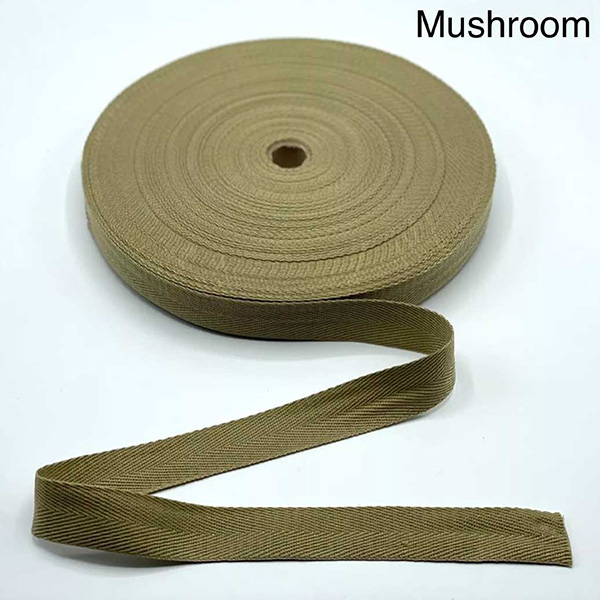 Herringbone Acrylic Twill Cotton Blend Webbing Tape Sew Strap - 5m Long