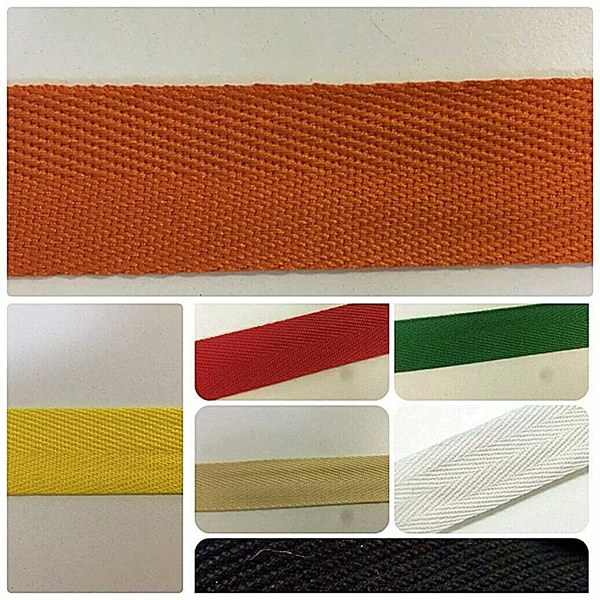 Herringbone Acrylic Twill Cotton Blend Webbing Tape Sew Strap - 5m Long