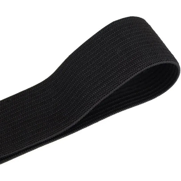 Stretch Flat Elastic webbing 25mm Black Premium Grade