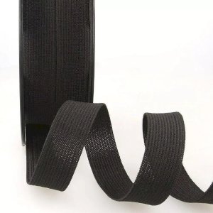 Stretch Flat Elastic webbing 25mm Black Premium Grade