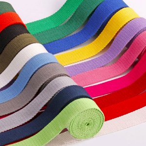 Width 25mm Cotton Webbing Tape Belting Fabric Strap Bag Making Strapping